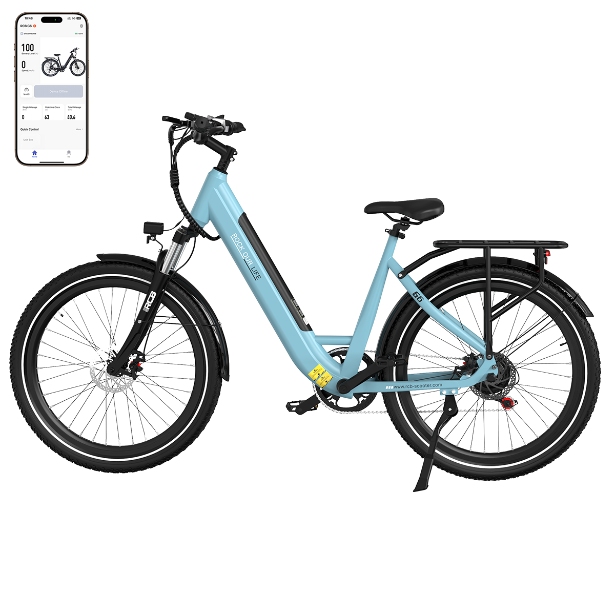 Bicicletă electrică RCB G6 pentru adulți (aplicație RCB)&(BICICLETĂ ELECTRICĂ NFC)