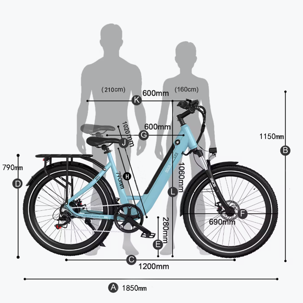 RCB G6 elektrische fiets voor volwassenen (RCB APP)&NFC E-BIKE)