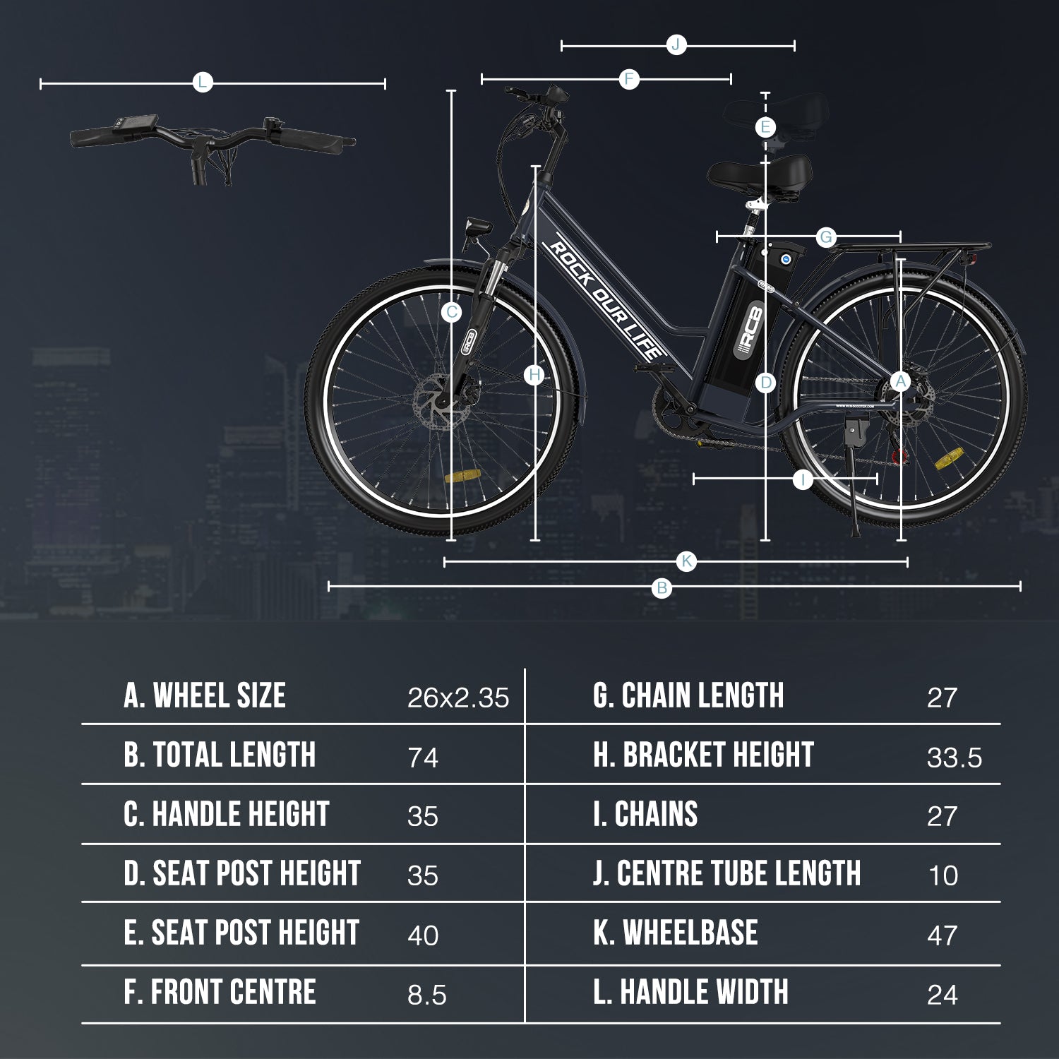 RCB RK8S Elektrofahrrad für Erwachsene (RCB E BIKE)