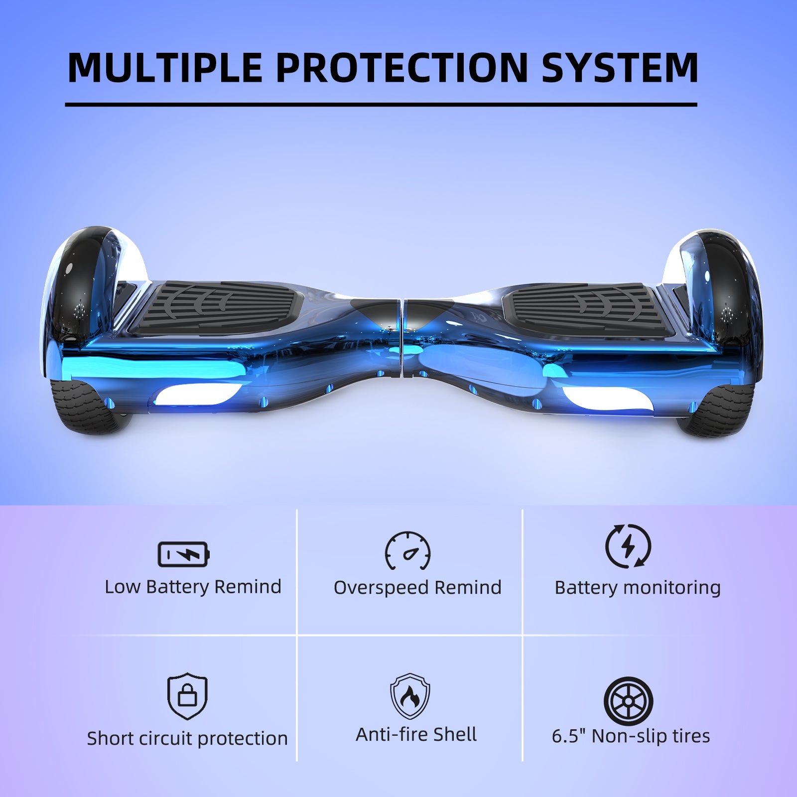 RCB JD6 Hoverboards 6,5-calowa deskorolka dla dzieci (w zestawie pięciokolorowe diody LED)