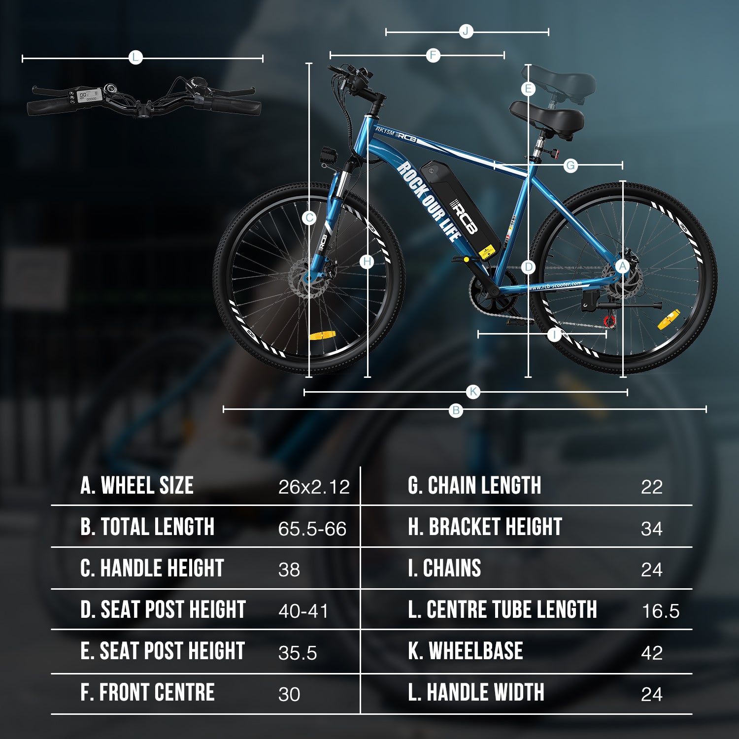 RCB RK15 Elektrofahrrad für Erwachsene (RCB APP E BIKE)