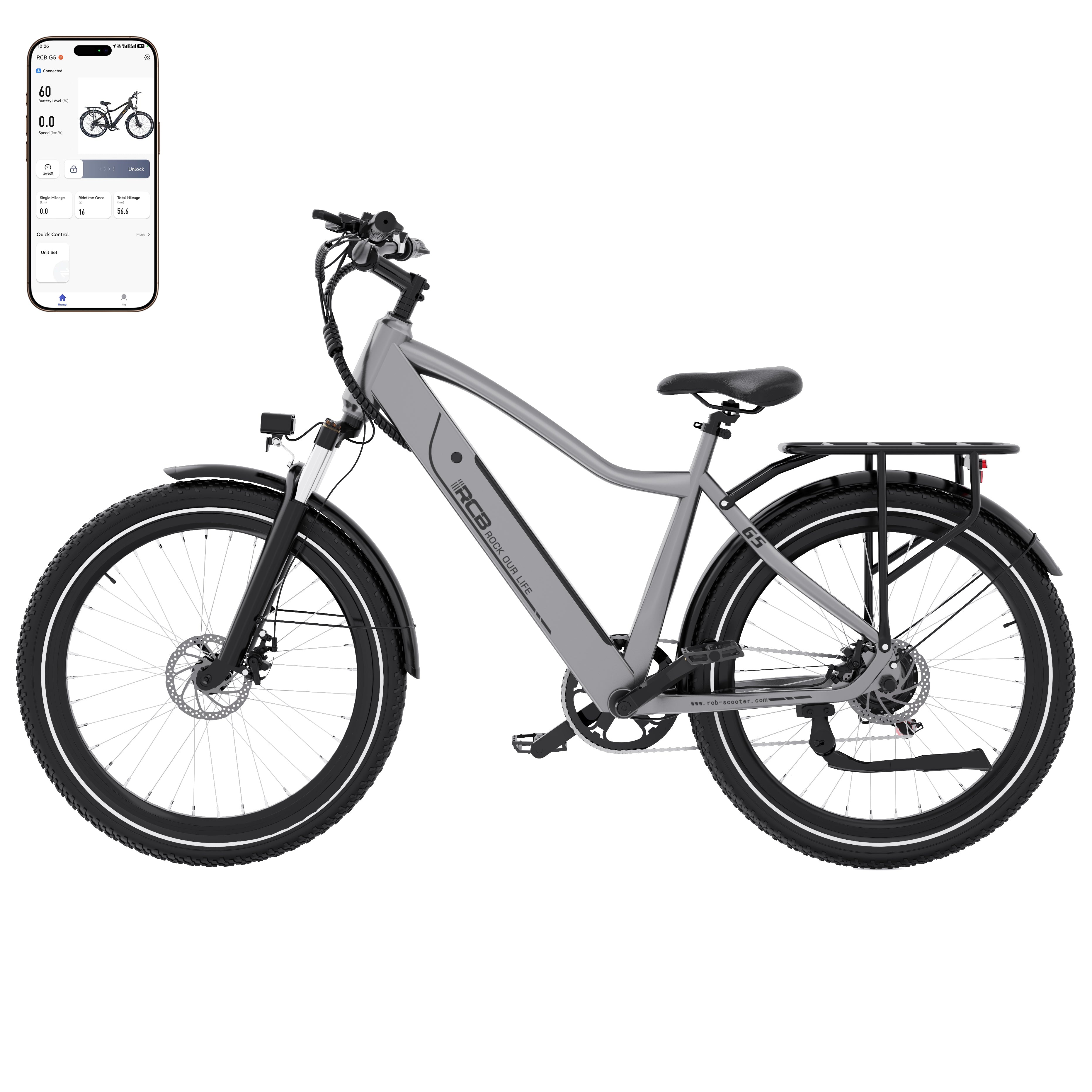 RCB G5 Rower elektryczny dla dorosłych (RCB App & NFC E Bike)