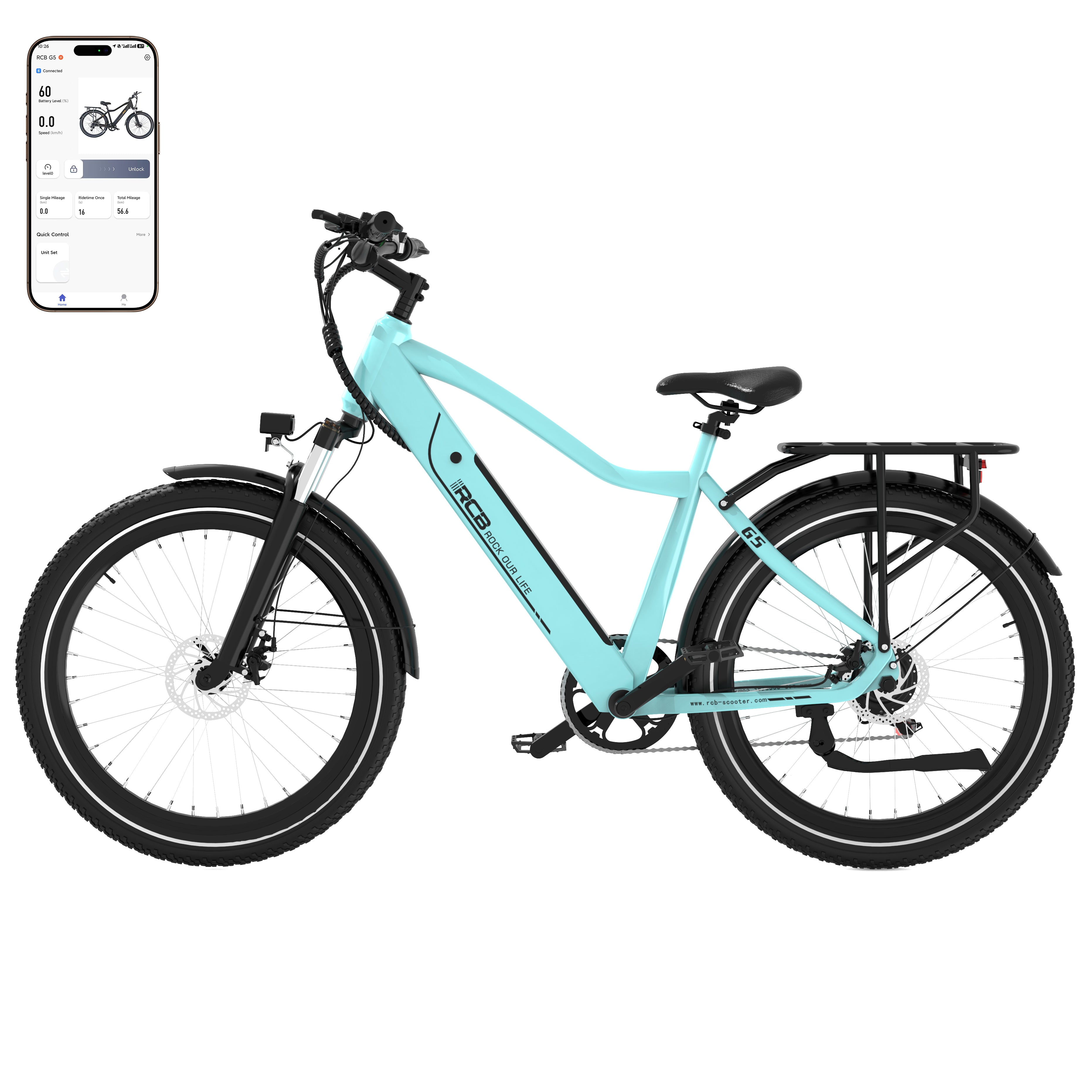 RCB G5 Elektrofahrrad für Erwachsene (RCB APP&NFC E-BIKE)