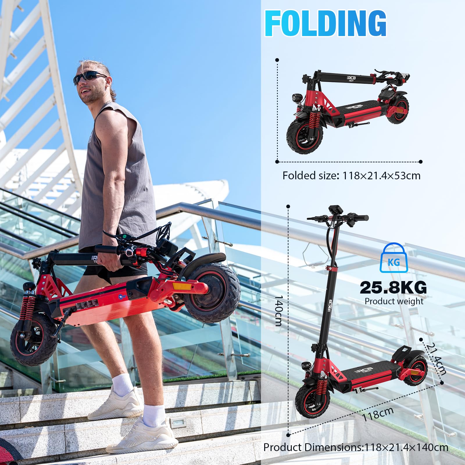 RCB RE24 Fat Tire Elektroroller
