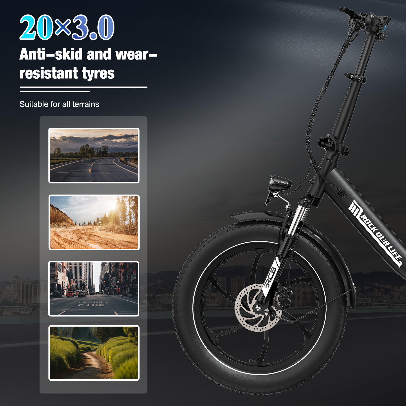 RCB RK6 Fat Tire faltbares Elektrofahrrad (RCB APP E BIKE)