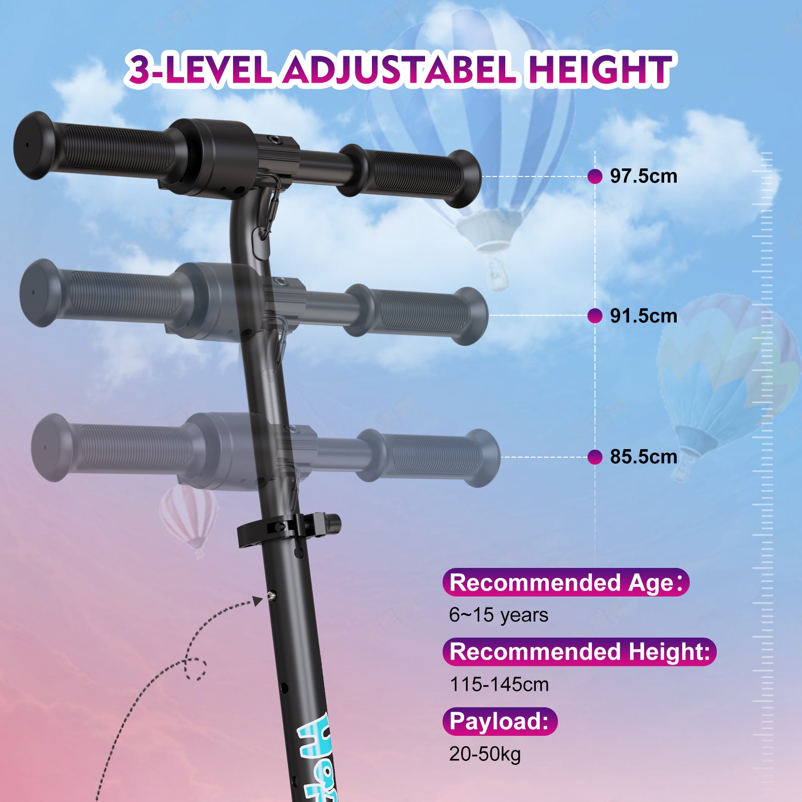RCB R11 Elektroroller für Kinder 6-12