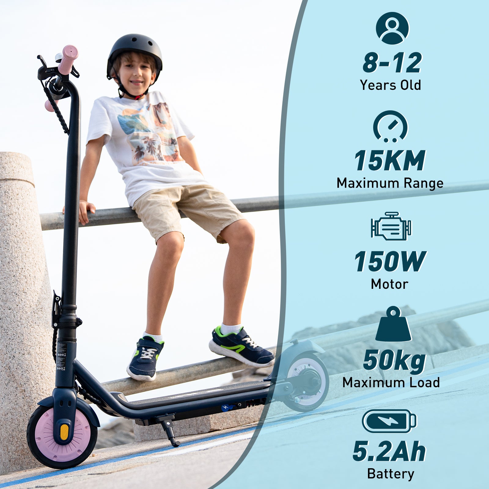 RCB R7X Elektroroller für Kinder und Jugendliche (6-12)