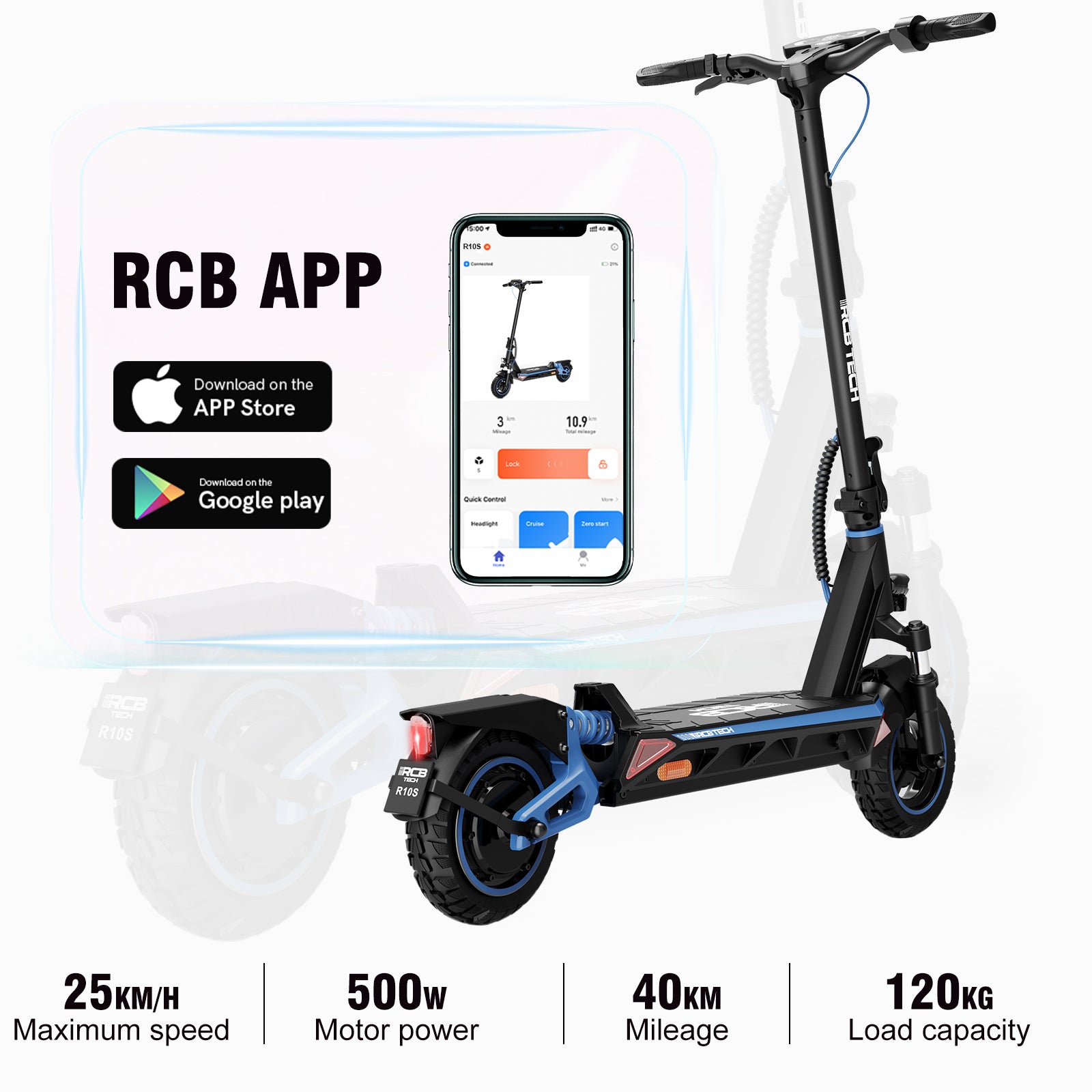 RCB R10S Elektroroller (Straßenzulassung in Europa)