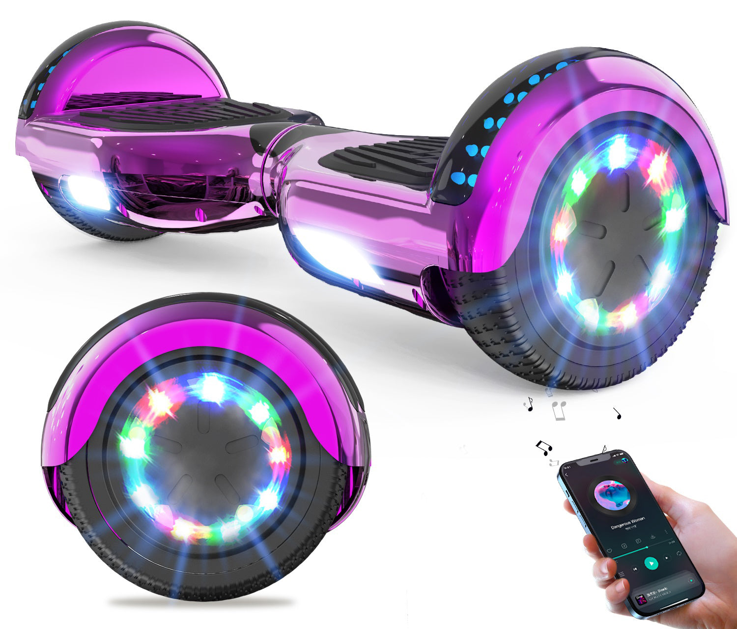 RCB JD6 Hoverboards 6,5 inch Skateboard Copii (Vine cu lumini LED cu cinci culori)