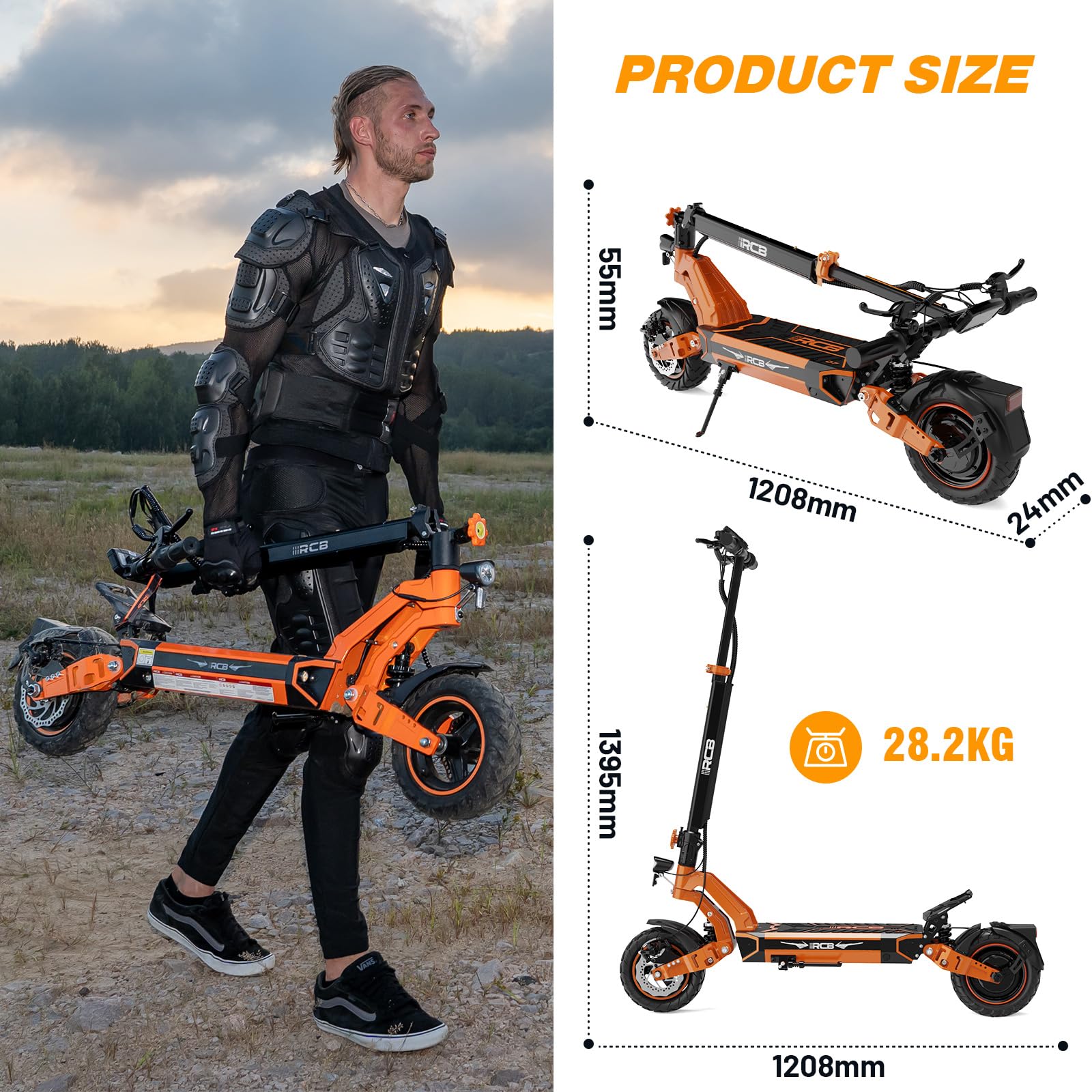 RCB D7 Elektroroller für Erwachsene