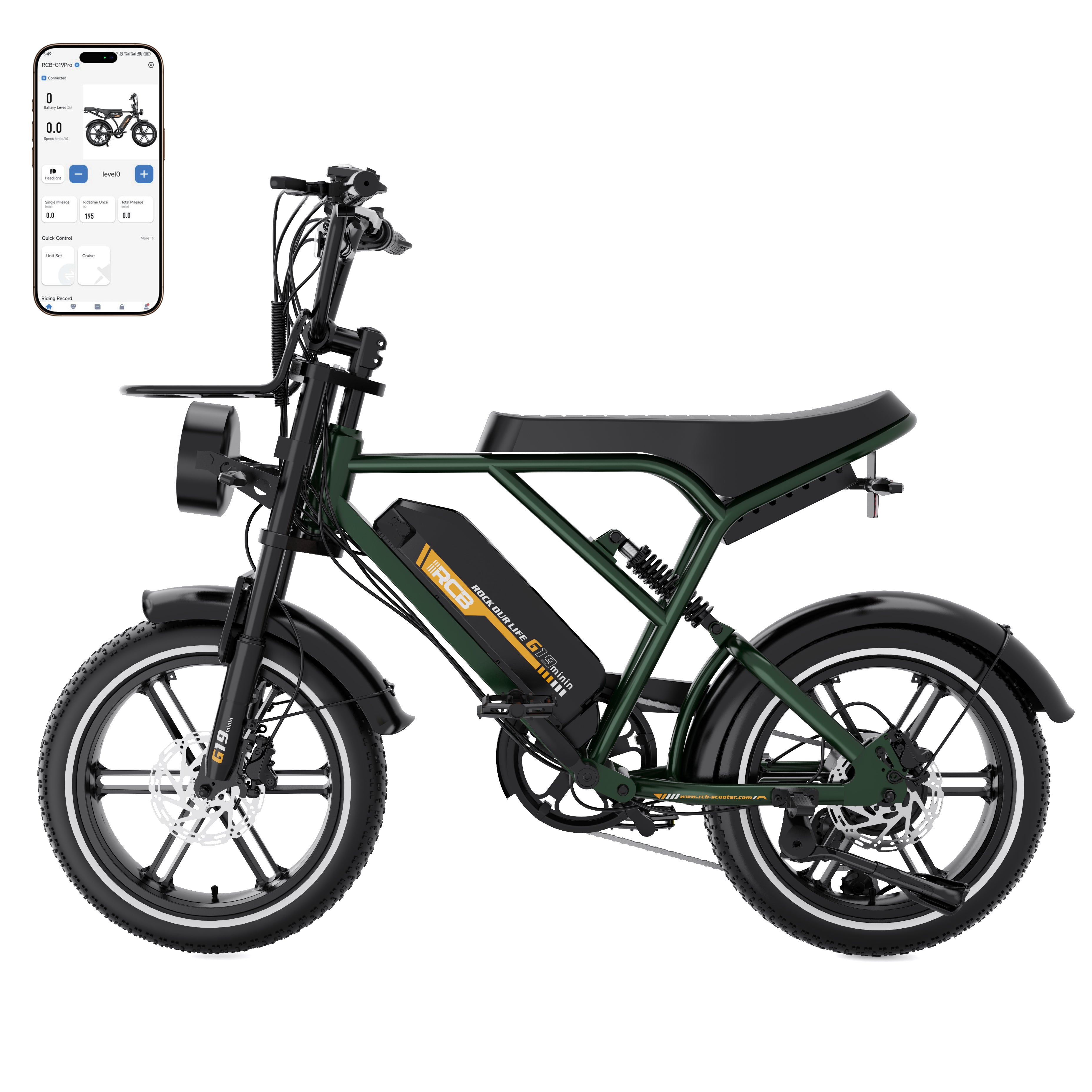 RCB G19 mini rower elektryczny dla dorosłych (aplikacja RCB)&NFC E BIKE)