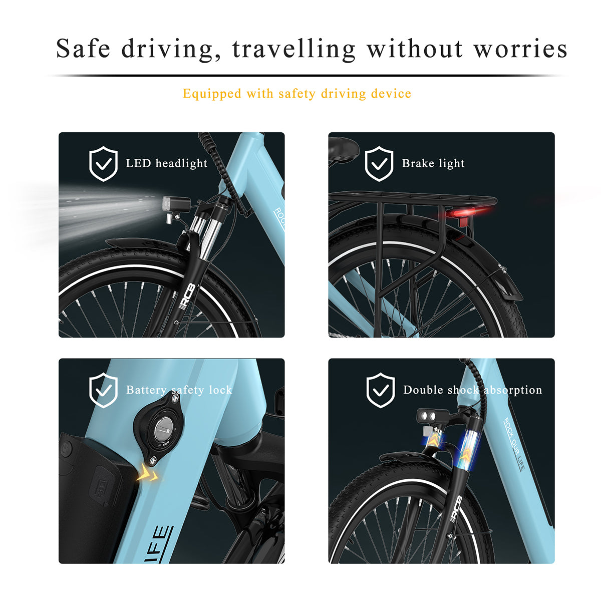 RCB G6 Elektrofahrrad für Erwachsene (RCB-App)&NFC-E-BIKE)