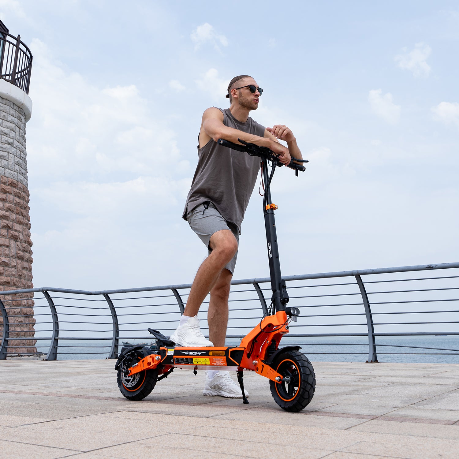 Scooter ultra électrique RCB D7 EU (vitesse de sortie 45KMH + crête 1600W + NFC + clignotant)