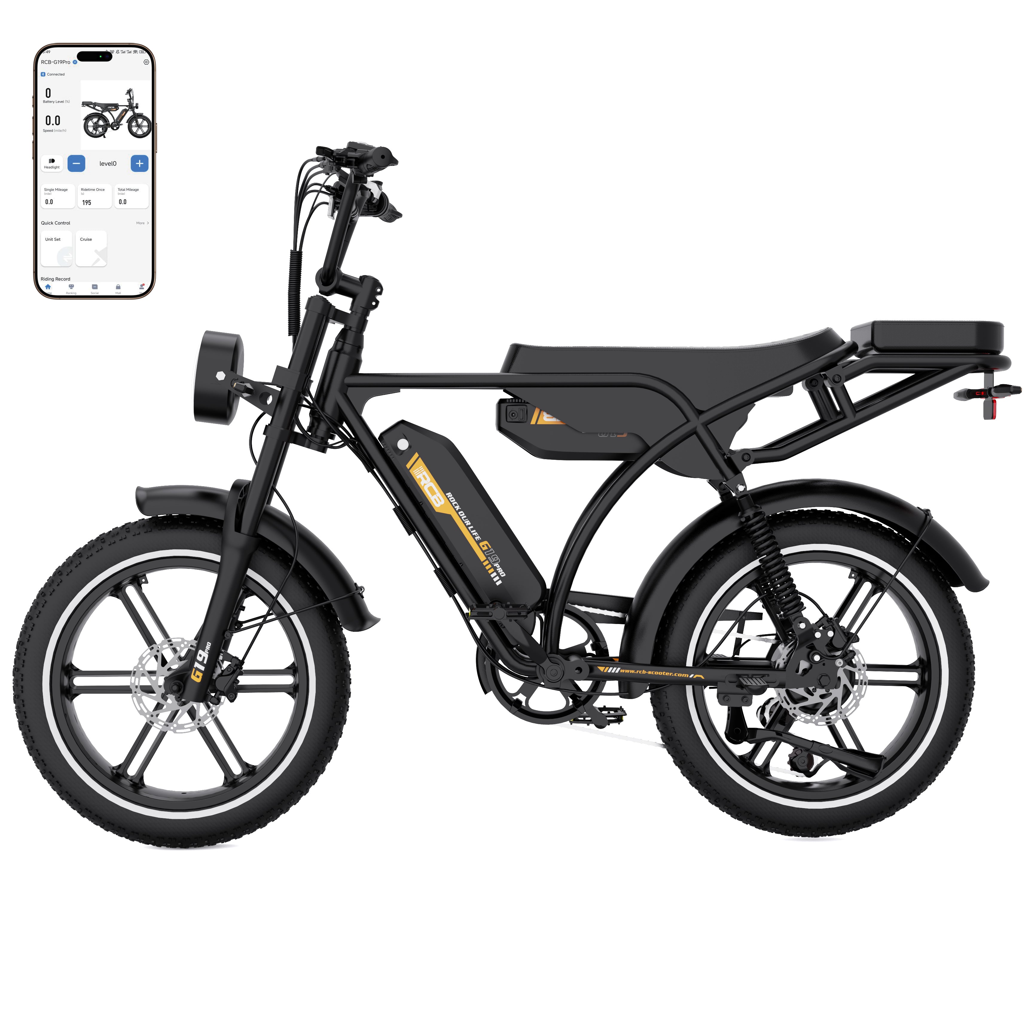 Rower elektryczny RCB G19 PRO dla dorosłych (aplikacja RCB)&NFC E BIKE)