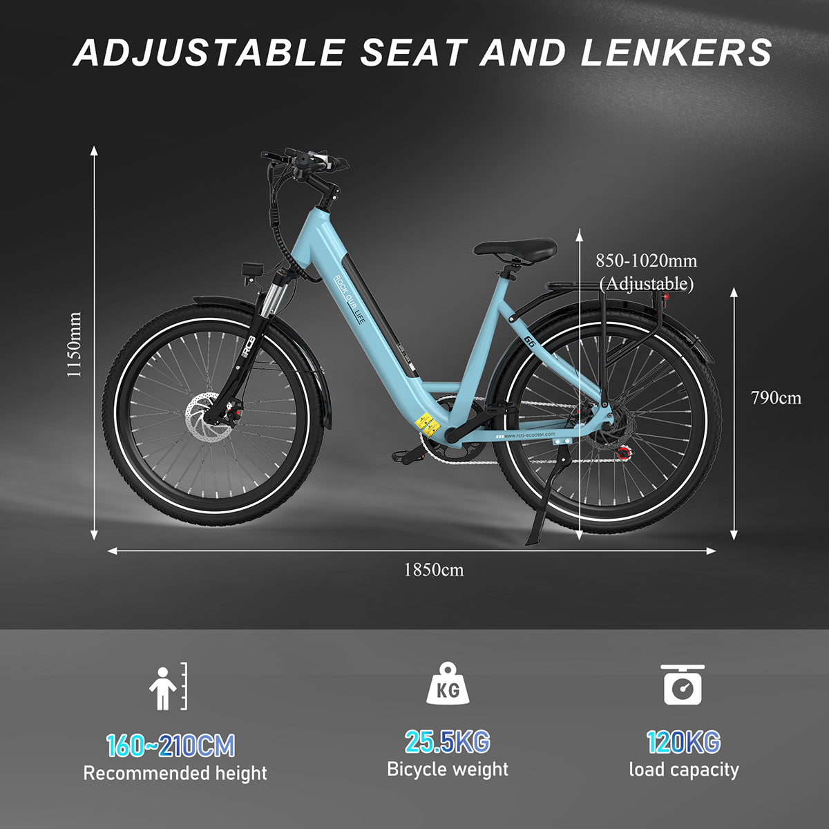 RCB G6 Elektrofahrrad für Erwachsene (RCB-App)&NFC-E-BIKE)