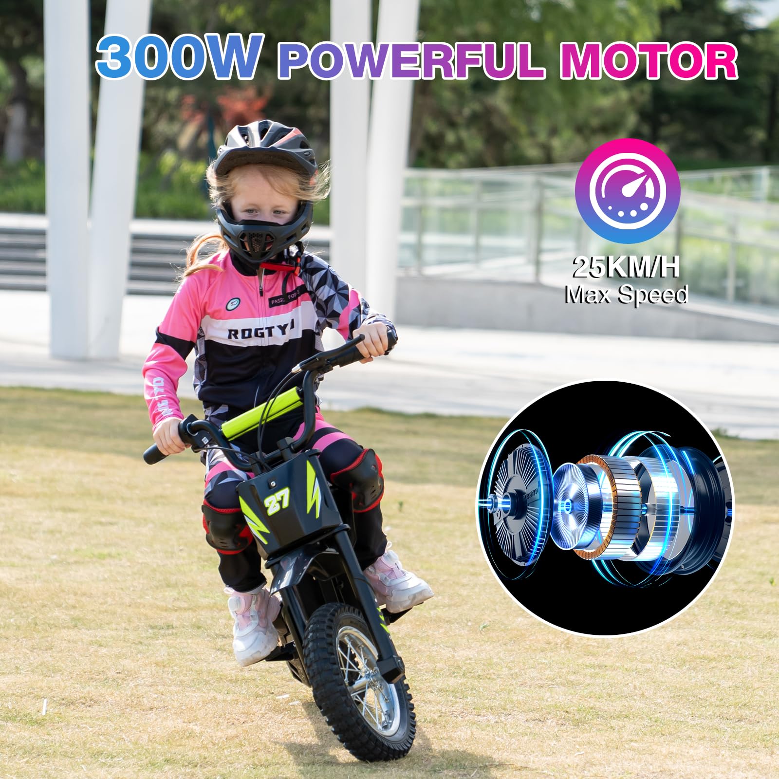 Motocross eléctrica RCB R9X para niños (4-12 años)