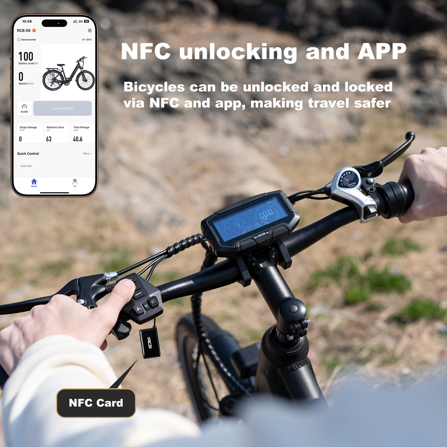 Rower elektryczny RCB G5 dla dorosłych (aplikacja RCB)&NFC E BIKE)
