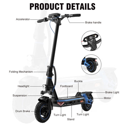 Scooter électrique RCB R10S (légal sur route en Europe)