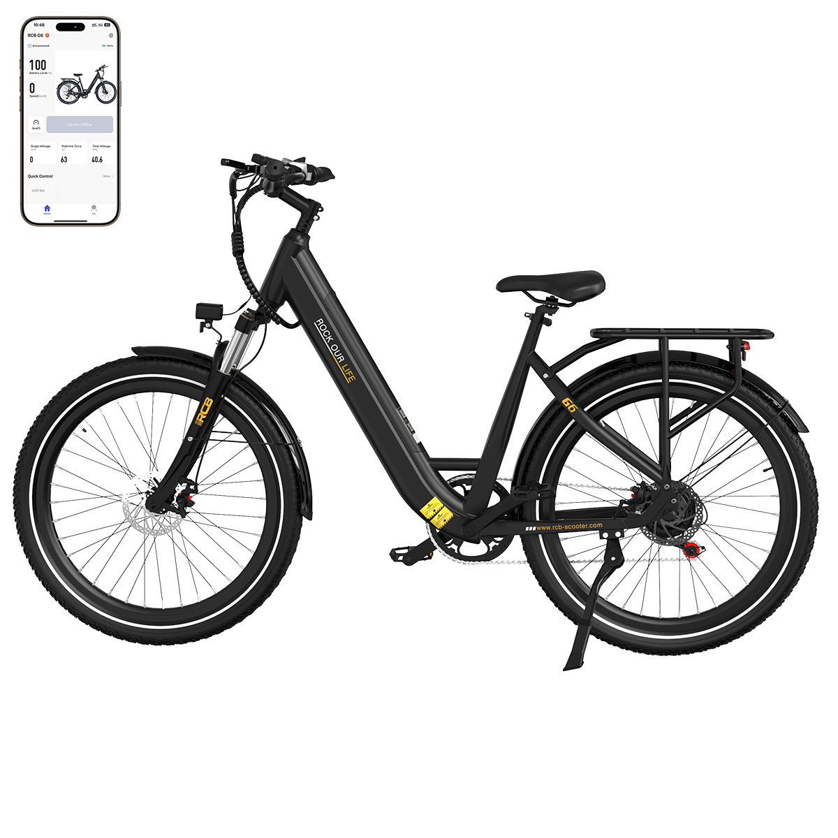 RCB G6 elektrische fiets voor volwassenen (RCB App & NFC E Bike)