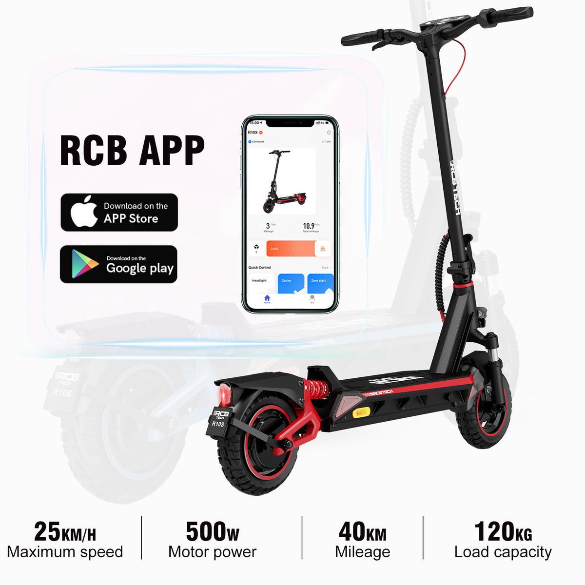 Electric Rlcb RCB R10S Electric Scooter (Road Legal In Europe)
