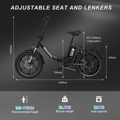 Bicicleta eléctrica plegable RCB RK6 Fat Tire (RCB APP E BIKE)