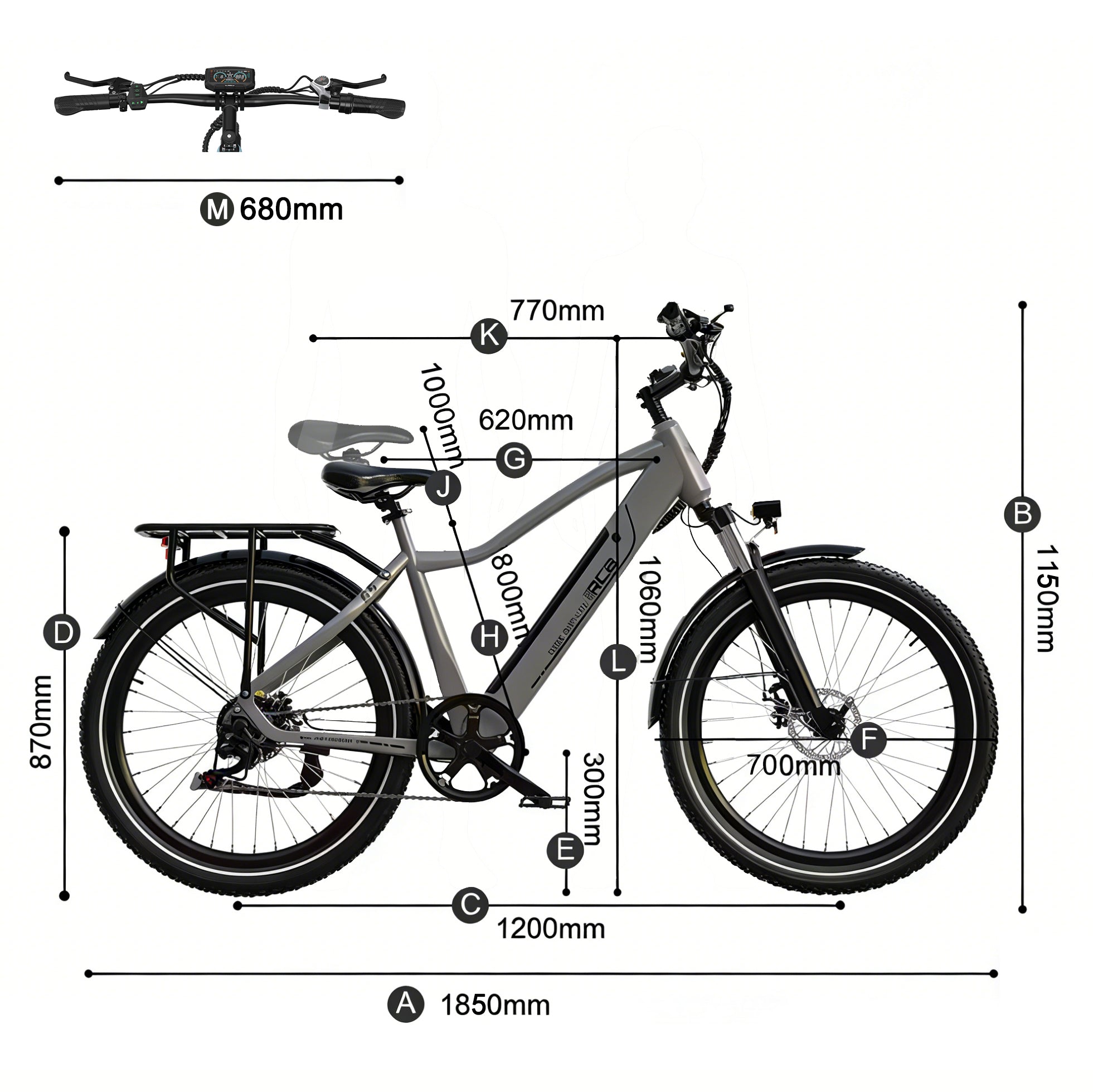 Dimensioni tecniche della bici