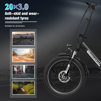 Bicicleta eléctrica plegable RCB RK6 Fat Tire (RCB APP E BIKE)
