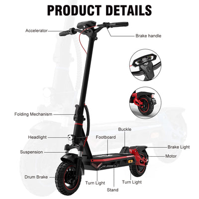 Scooter électrique RCB R10S (légal sur route en Europe)