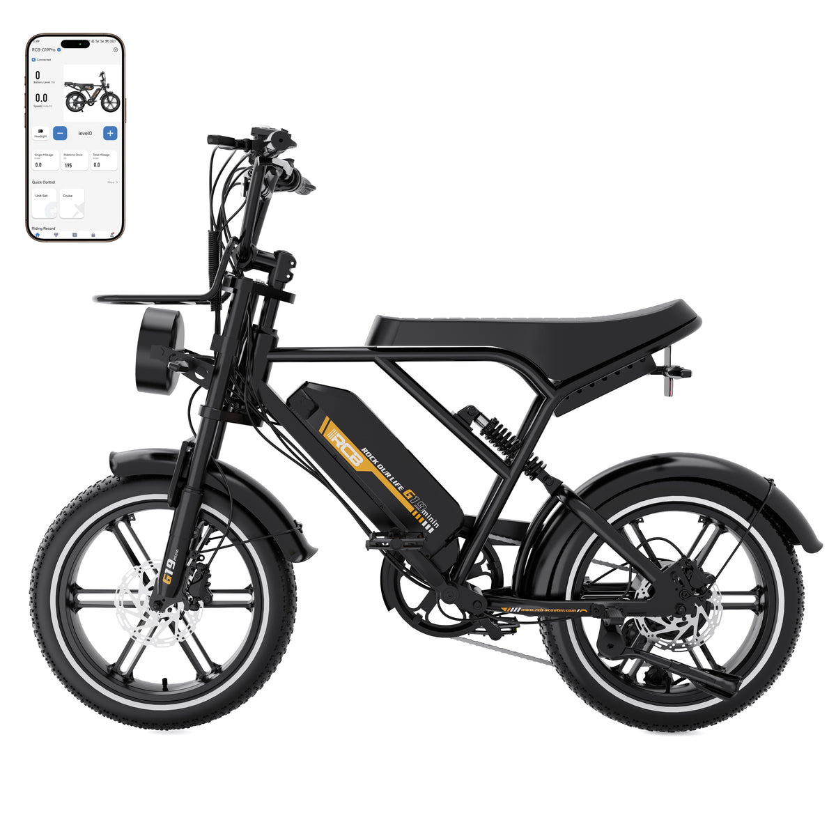 RCB G19 mini Electric Bike for Adults(RCB APP&NFC E BIKE) - black / 155cm -190cm / EU