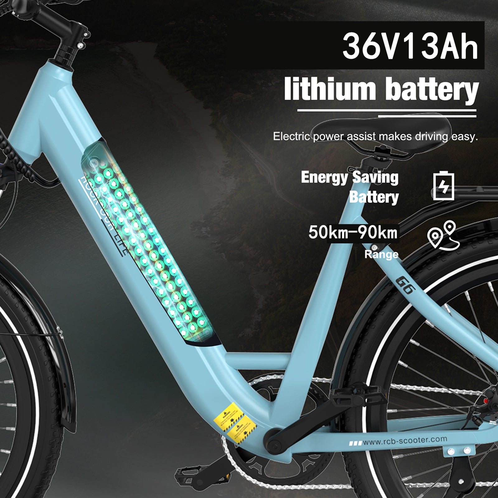 RCB G6 Elektrofahrrad für Erwachsene (RCB-App)&NFC-E-BIKE)